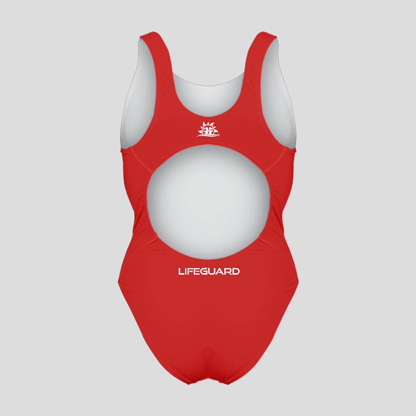 Costume Bagnino di Salvataggio Assistente Bagnanti donna intero rosso Lifeguard