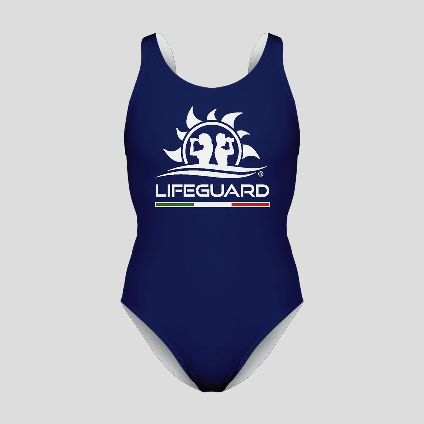 Costume Bagnino di Salvataggio Assistente Bagnanti donna intero blu Lifeguard