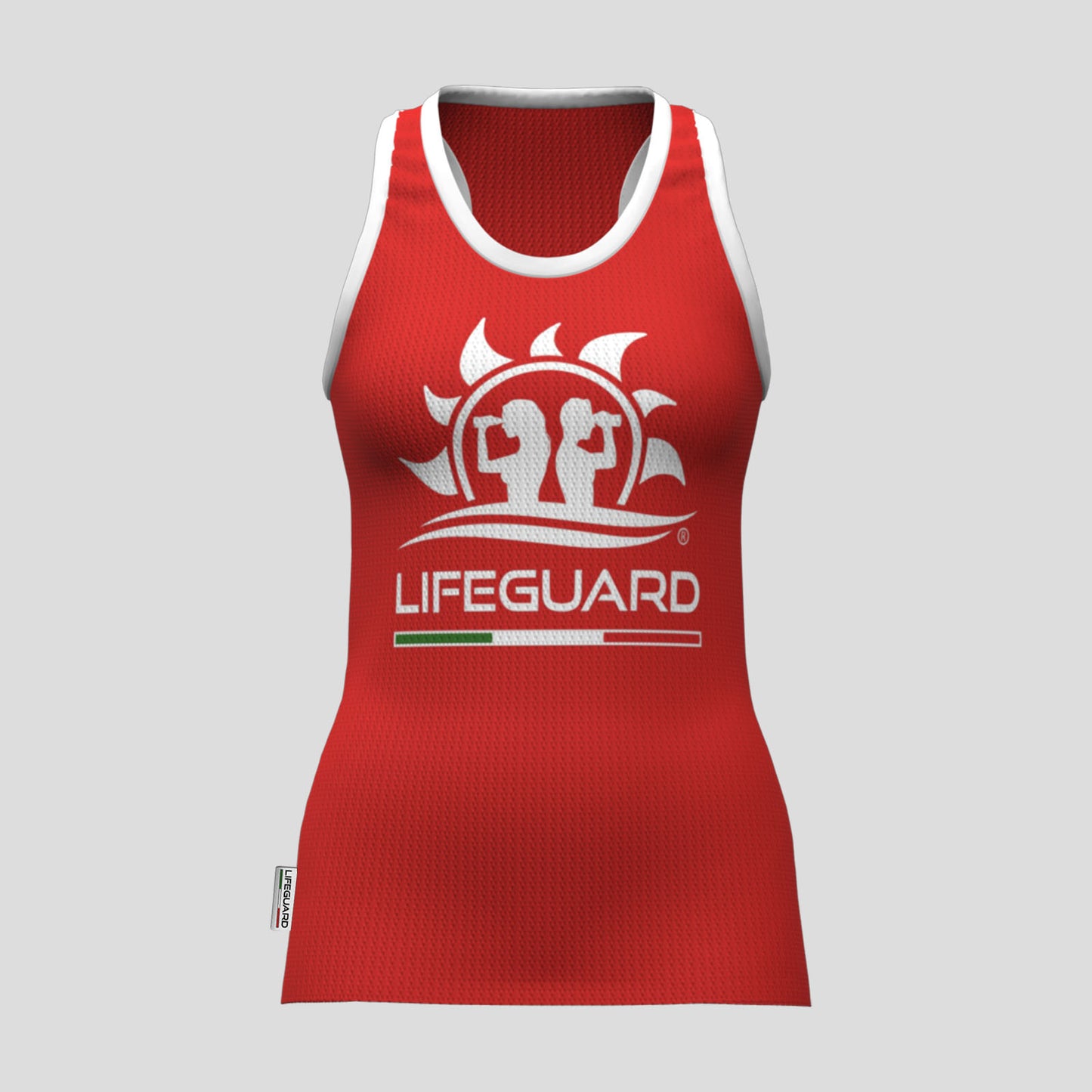 Canotta canottiera smanicata donna per bagnino di salvataggio e assistente bagnanti Lifeguard