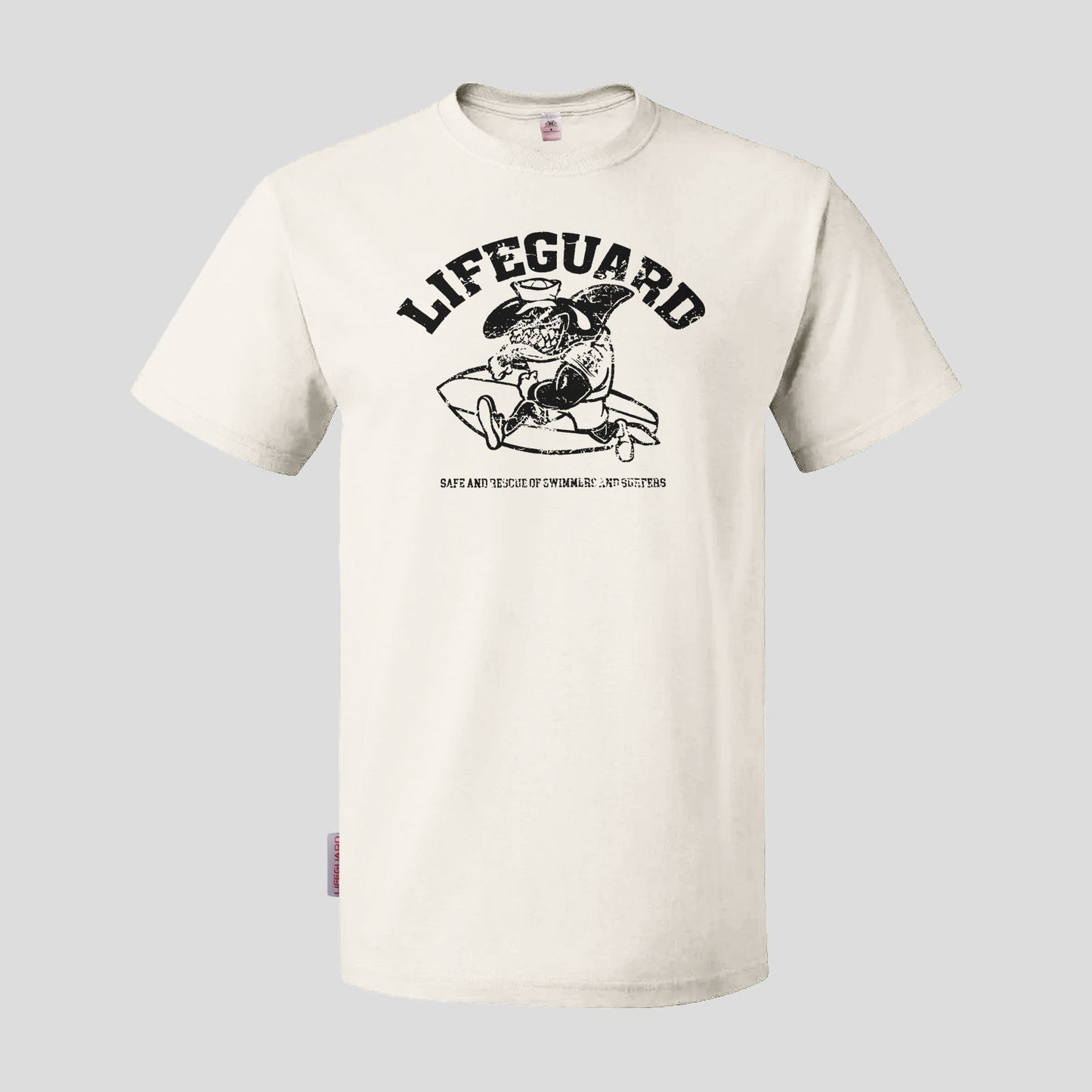 T-shirt UOMO maglia manica corta in cotone elasticizzato per sport, tempo libero lifestyle Lifeguard col. Panna