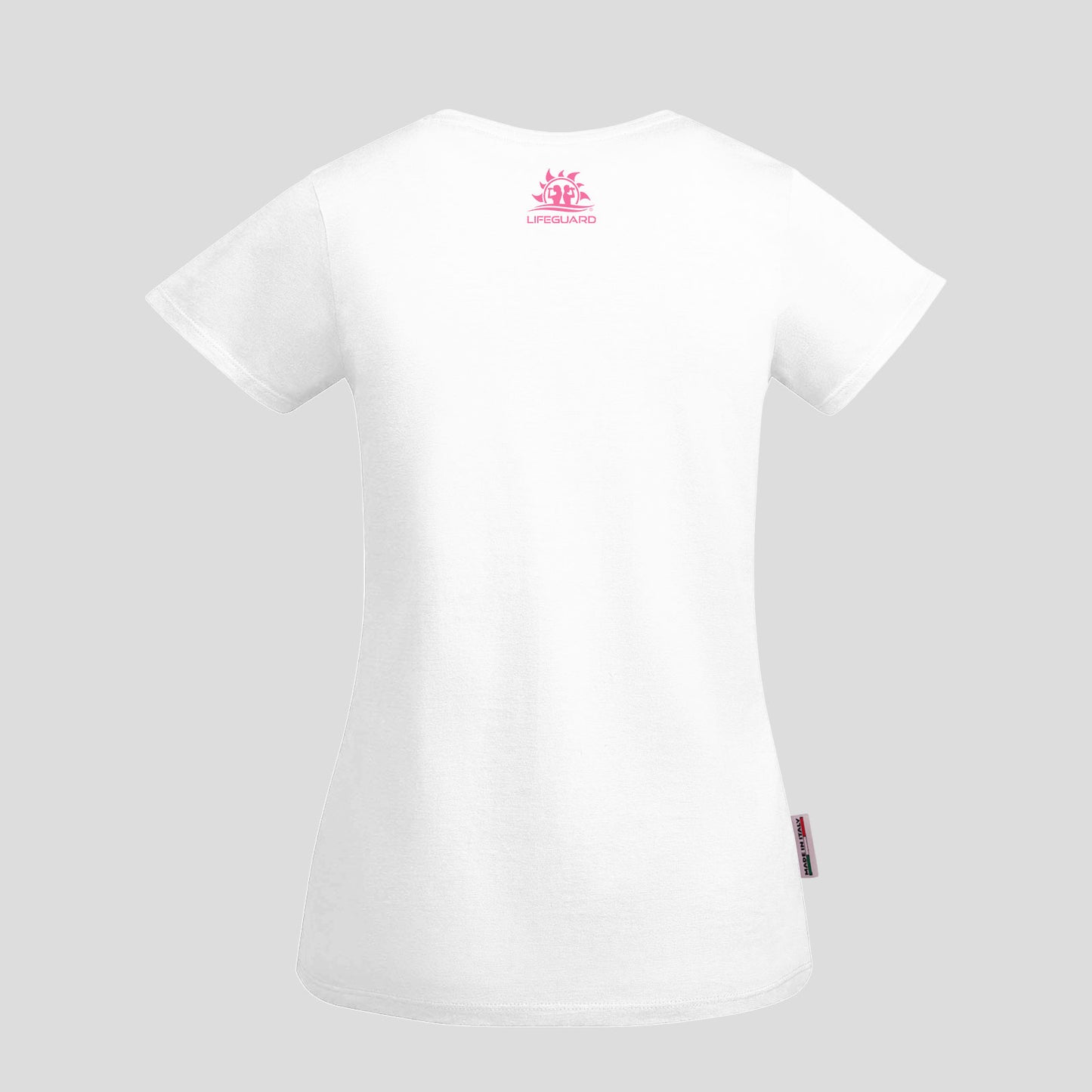 T-shirt DONNA maglia manica corta in cotone elasticizzato per sport, tempo libero lifestyle Lifeguard col. Bianco