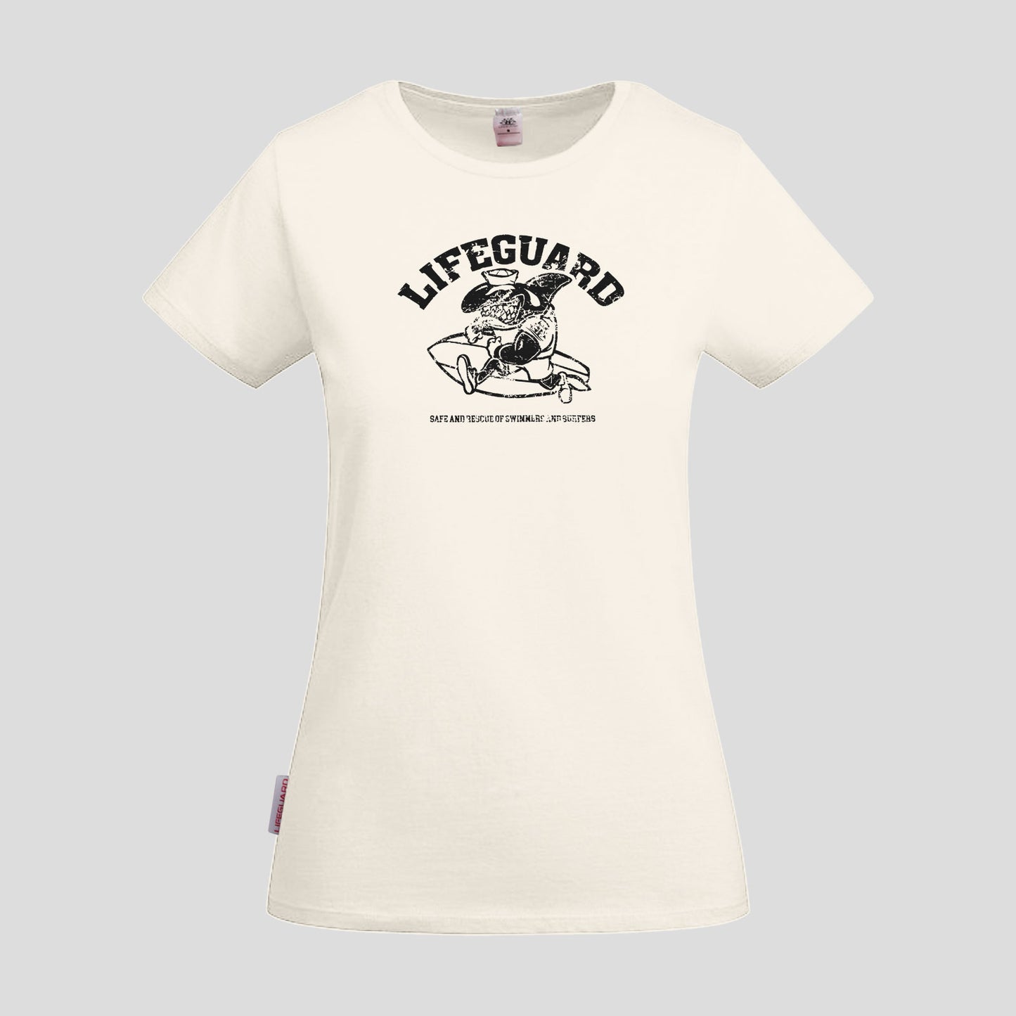 T-shirt Donna Lifeguard Panna – Cotone Elasticizzato, Stile Casual Sportivo