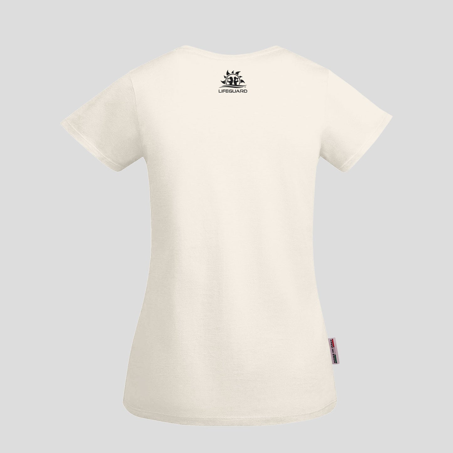 T-shirt Donna Lifeguard Panna – Cotone Elasticizzato, Stile Casual Sportivo