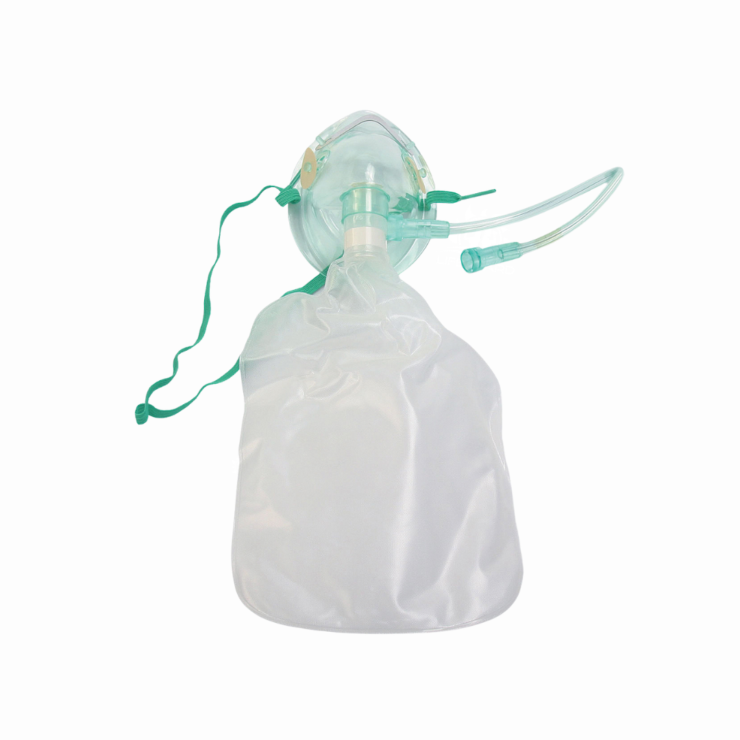 Maschera Ossigenoterapia Adulti con Reservoir e Tubo Anti Schiacciamento