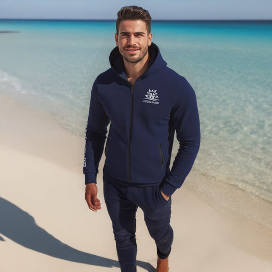 Felpa Fleece con Zip e Cappuccio Unisex - Lifeguard Italia Tempo Libero e Sport