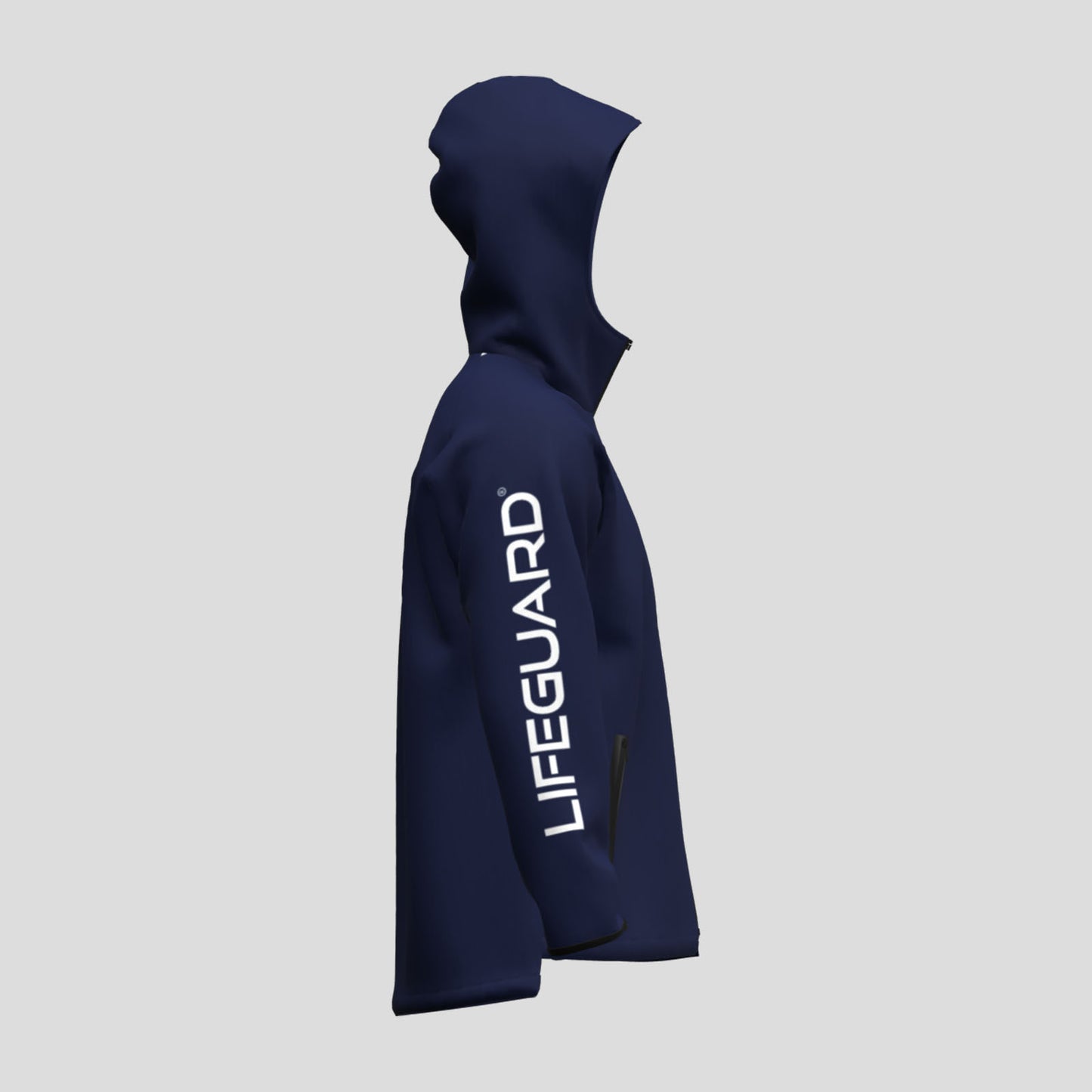 Felpa UNISEX fleece hoodie con zip e cappuccio, felpa per lo sport e il tempo libero per mare montagna outdoor felpa tecnica capo tattico Lifeguard
