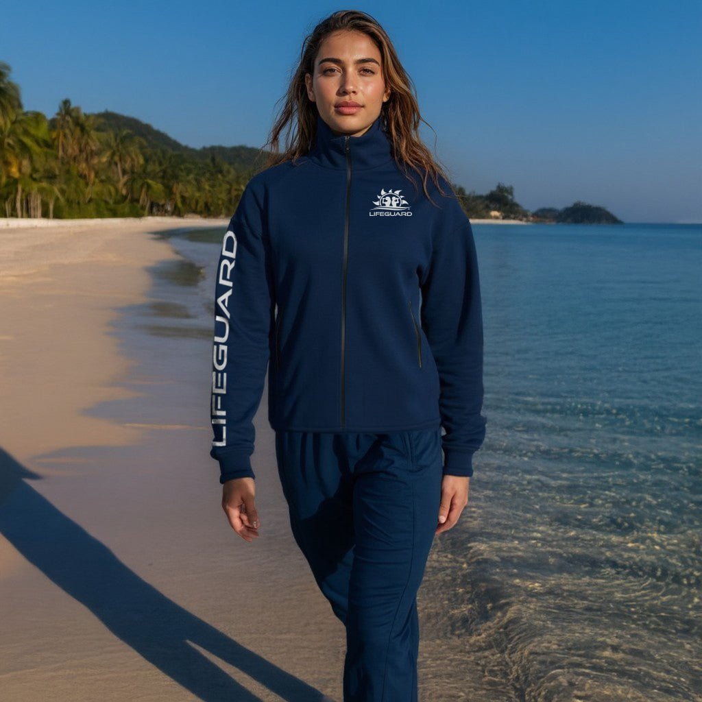 Felpa UNISEX fleece hoodie con zip e cappuccio, felpa per lo sport e il tempo libero per mare montagna outdoor felpa tecnica capo tattico Lifeguard