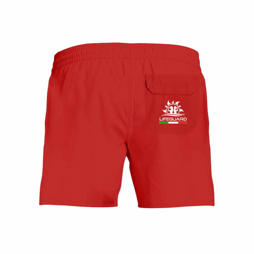 Costume Pantaloncino da Bagnino Lifeguard Uomo Rosso