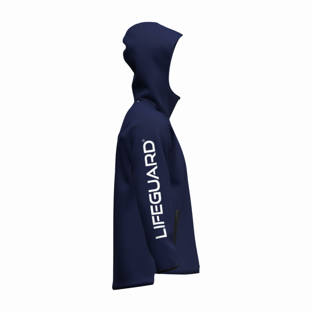 Felpa Fleece Lifeguard Italia Unisex con Zip e Cappuccio