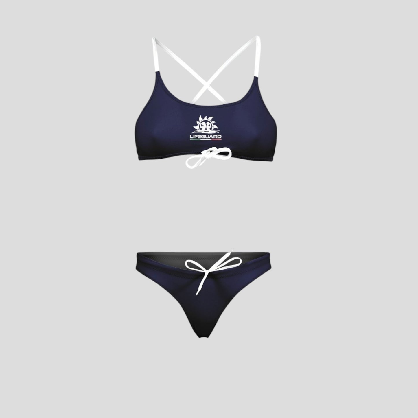 Costume Bikini Bagnino di Salvataggio Assistente Bagnanti donna due pezzi Lifeguard