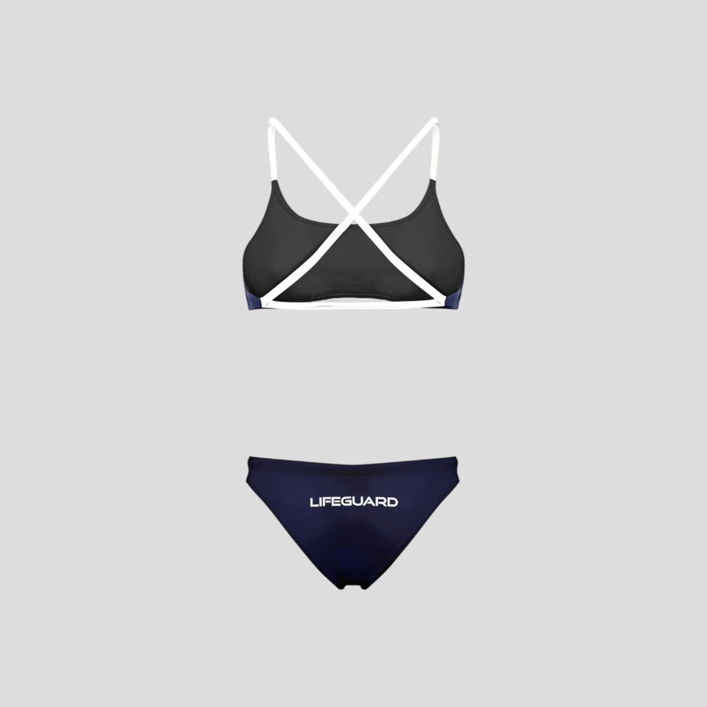 Costume Bikini Bagnino di Salvataggio Assistente Bagnanti donna due pezzi Lifeguard