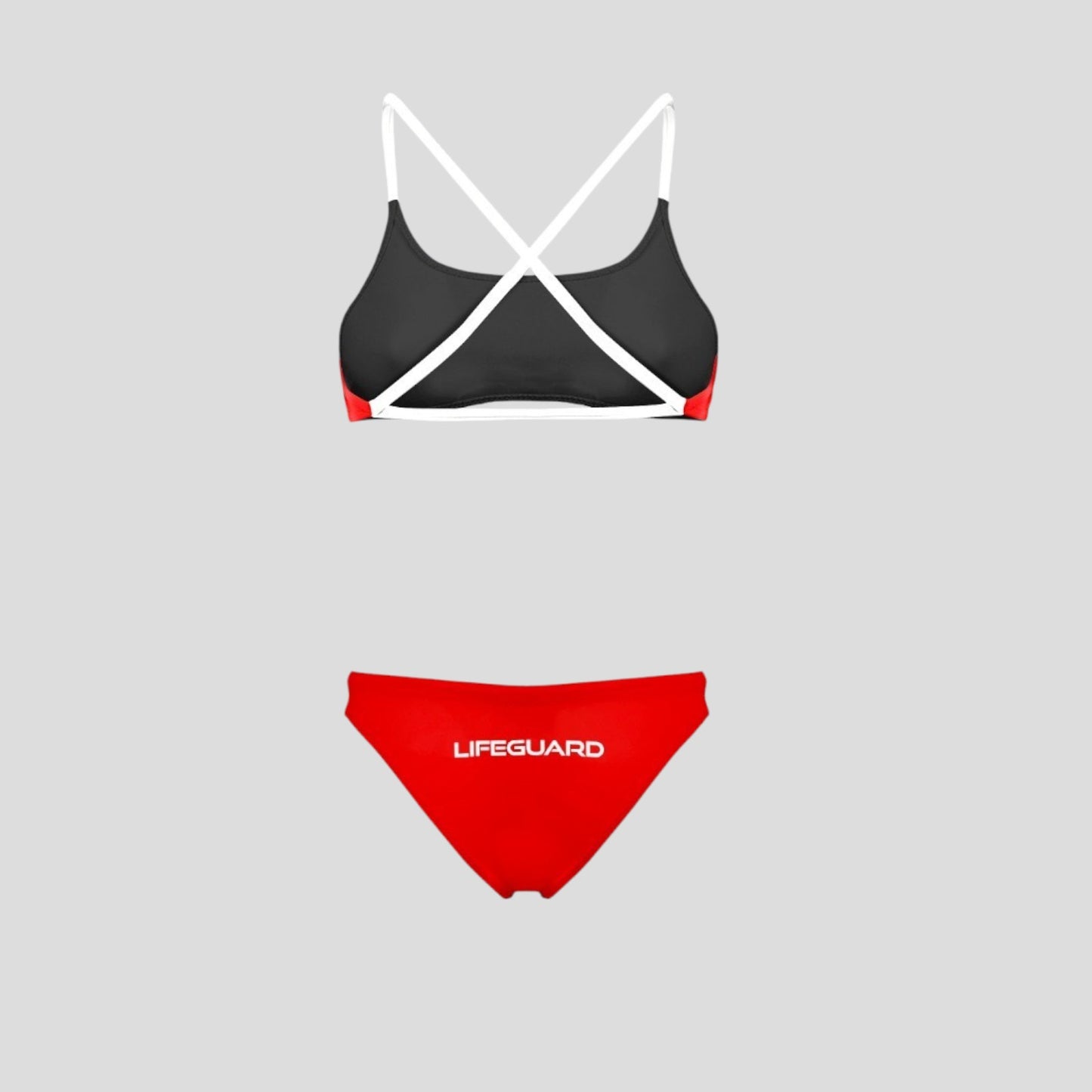 Costume bikini Bagnino di Salvataggio Assistente Bagnanti donna due pezzi Lifeguard
