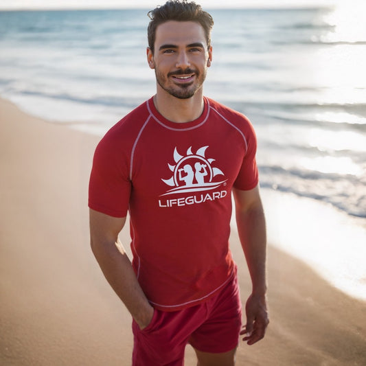 T-shirt da Surf in Tessuto Tecnico ad Asciugatura Rapida - Lifeguard