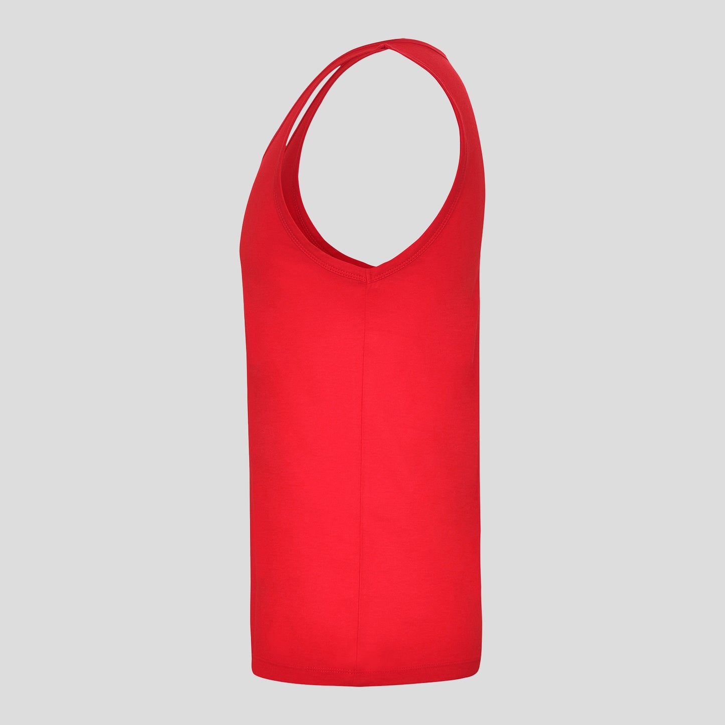 Canotta canottiera smanicata per lavoro mare e piscina Bagnino di Salvataggio Assistente Bagnanti cotone rossa Lifeguard