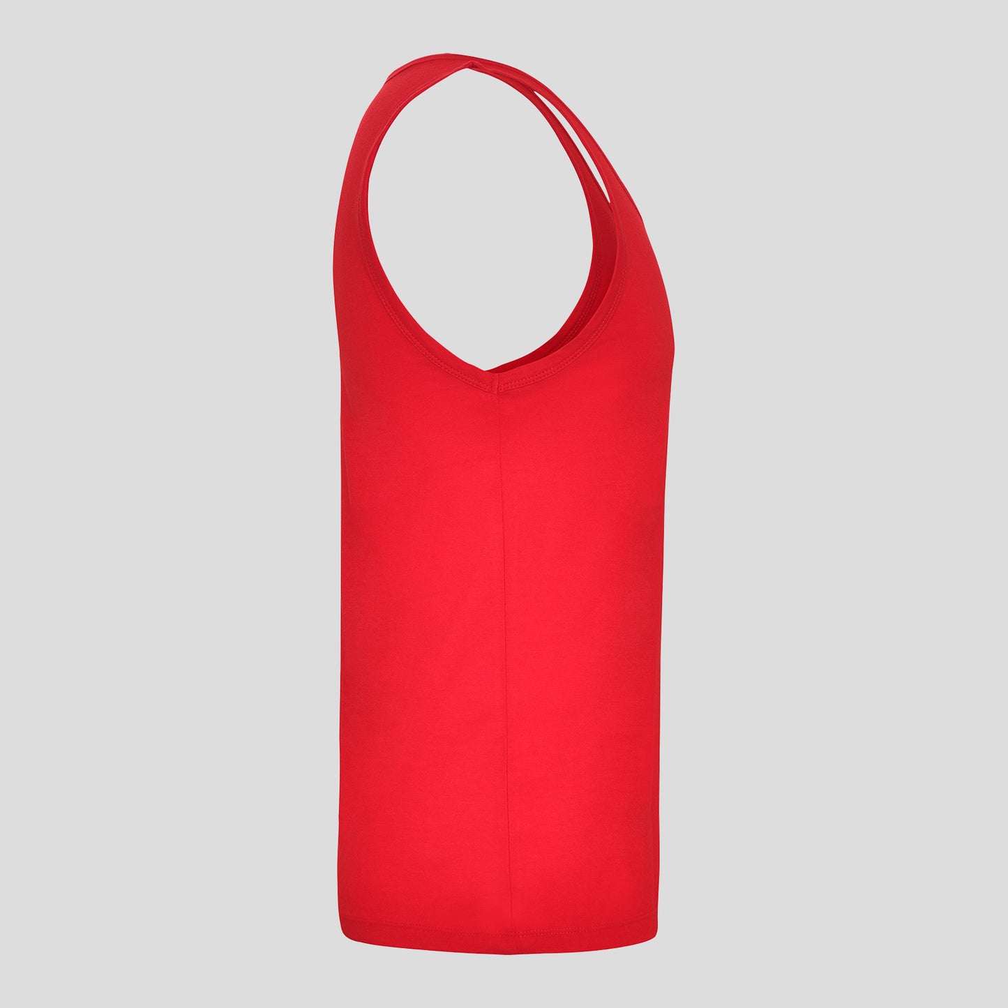 Canotta canottiera smanicata per lavoro mare e piscina Bagnino di Salvataggio Assistente Bagnanti cotone rossa Lifeguard