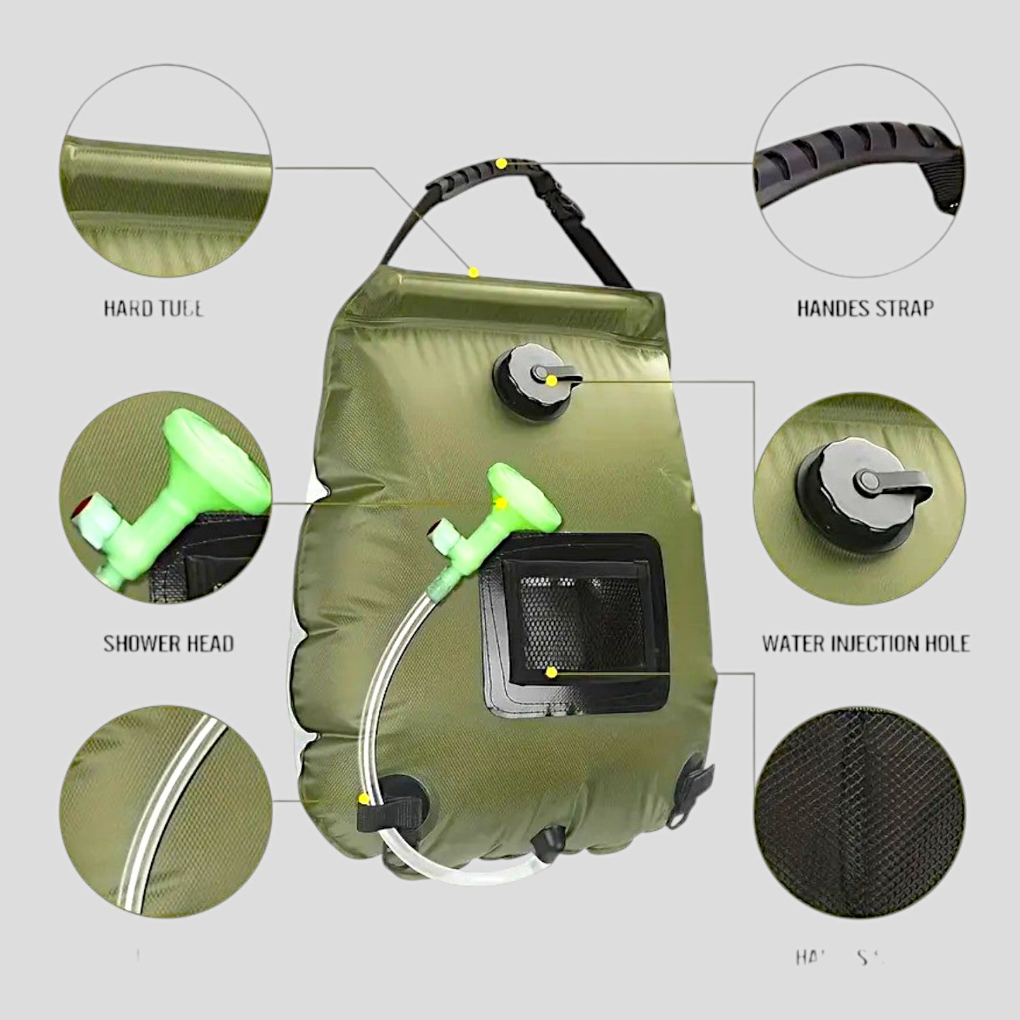 Sacco Doccia Portatile Lifeguard – Per Spiaggia, Piscina e Outdoor