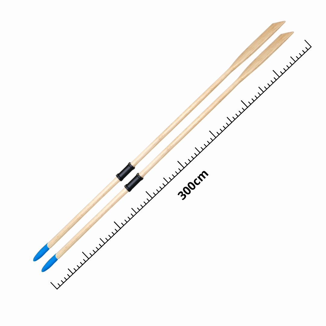Remo in legno di pino 3 metri con boccole in nylon