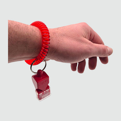 Bracciale molla polsino porta fischietto elastico spirale da polso per bagnino di salvataggio e assistente bagnanti mare e piscina Lifeguard