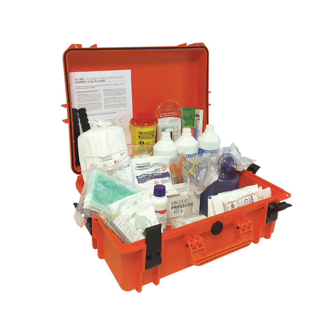 Kit Nautico NAUTIMED Tabella A D.M. 03/2022 – Valigia IP67 Professionale