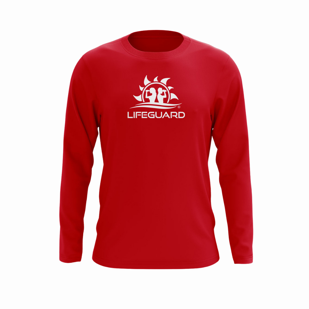 Maglietta da Bagnino Lifeguard a Maniche Lunghe