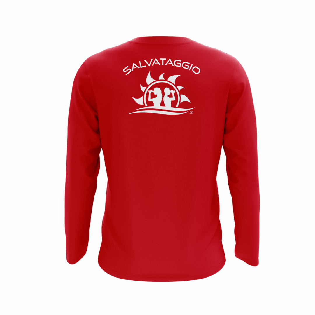 Maglietta da Bagnino Lifeguard a Maniche Lunghe