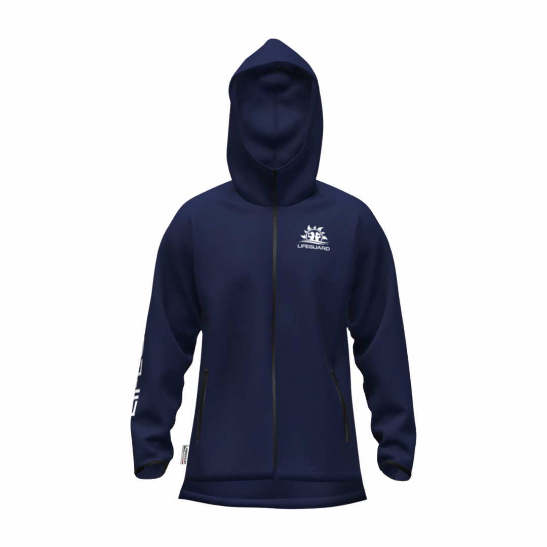 Felpa Fleece Lifeguard Italia Unisex con Zip e Cappuccio