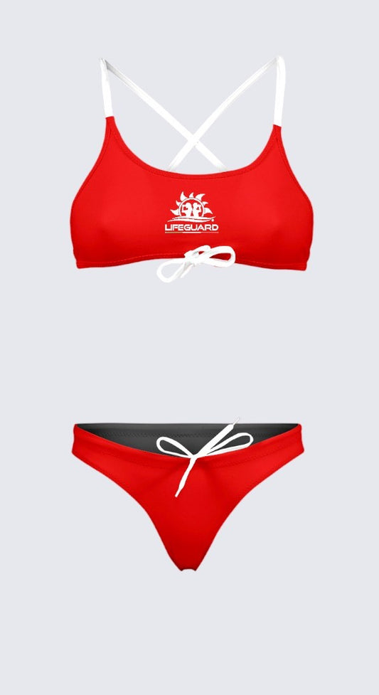 Costume 2 pezzi rosso donna Lifeguard 2024