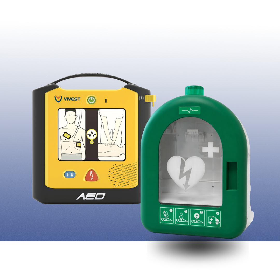 Kit Cardiosicurezza Completo – DAE PowerBeat X1 + Teca Allarmata