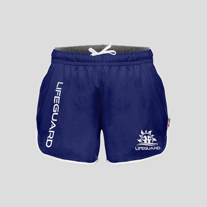 Pantaloncino short bermuda Donna Blu bagnino di salvataggio assistente bagnanti per lavoro e sport mare e piscina Lifeguard