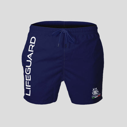 Costume Pantaloncino Boxer bermuda blu bagnino di salvataggio assistente bagnanti mare e piscina per lavoro sport e tempo libero Lifeguard