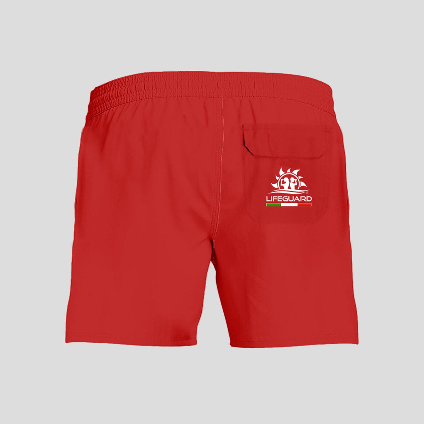 Costume Pantaloncino Boxer bermuda rosso bagnino di salvataggio assistente bagnanti mare e piscina per lavoro sport e tempo libero Lifeguard