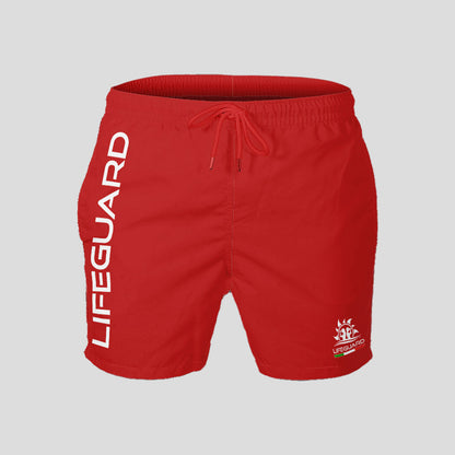 Costume Pantaloncino Boxer bermuda rosso bagnino di salvataggio assistente bagnanti mare e piscina per lavoro sport e tempo libero Lifeguard