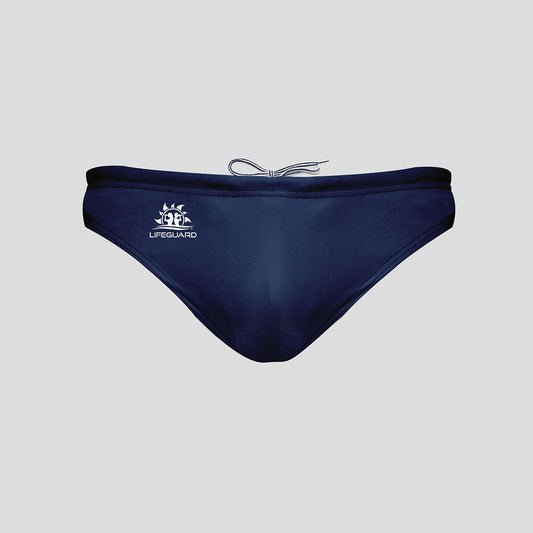 Costume slip uomo blu bagnino di salvataggio assistente bagnanti mare e piscina per nuoto lavoro e sport Lifeguard