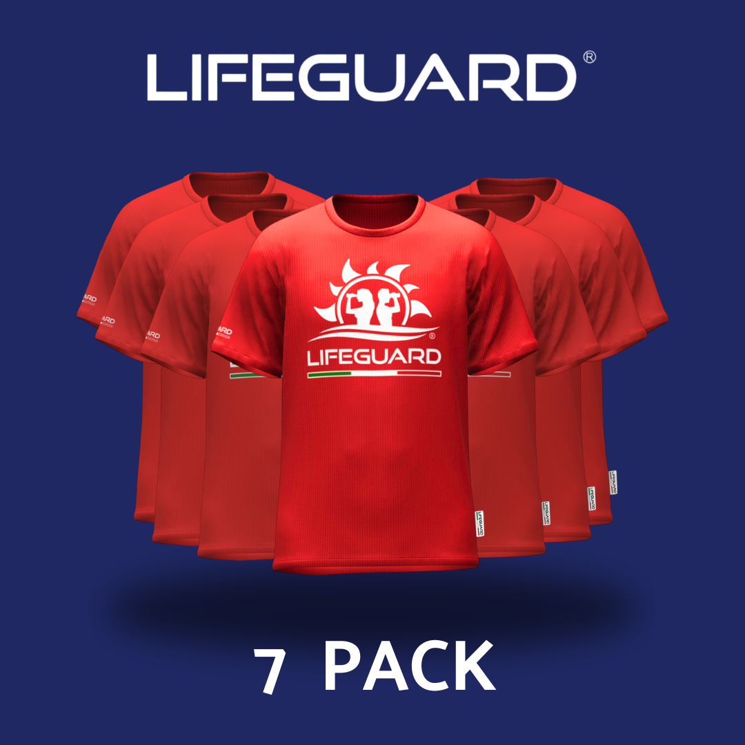 Pacchetto T-shirt da Bagnino in Tessuto Tecnico - 7 Pz