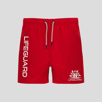 Costume Pantaloncino Boxer bermuda rosso bagnino di salvataggio assistente bagnanti mare e piscina per lavoro sport e tempo libero Lifeguard