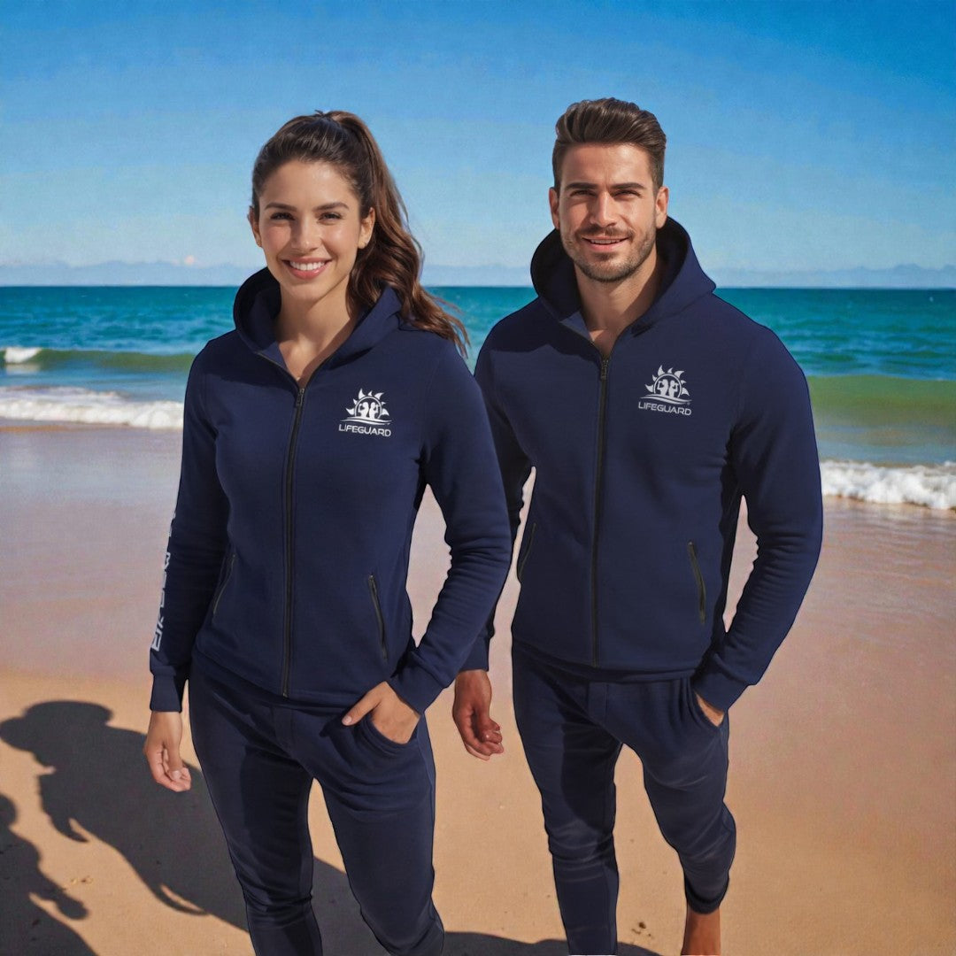 Felpa Fleece Lifeguard Italia Unisex con Zip e Cappuccio