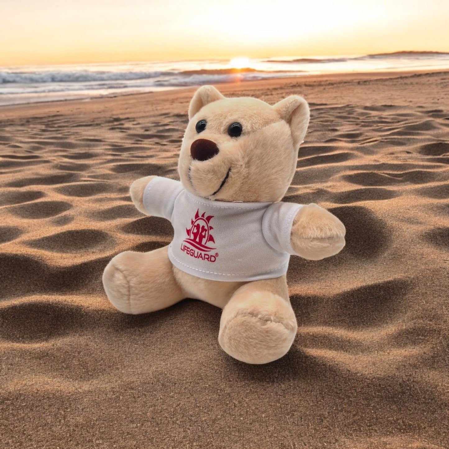 Orsetto mascotte pupazzo di peluche Assistente Bagnanti bagnino di salvataggio Lifeguard