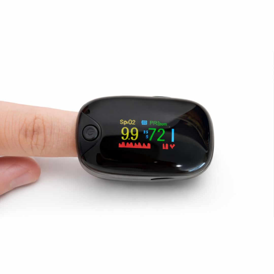Pulsossimetro da Dito Digitale AD901 con Display a Colori – SpO2, PR, PI