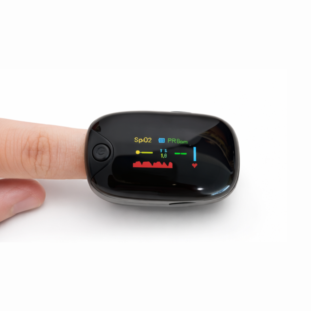 Pulsossimetro da Dito Digitale AD901 con Display a Colori – SpO2, PR, PI