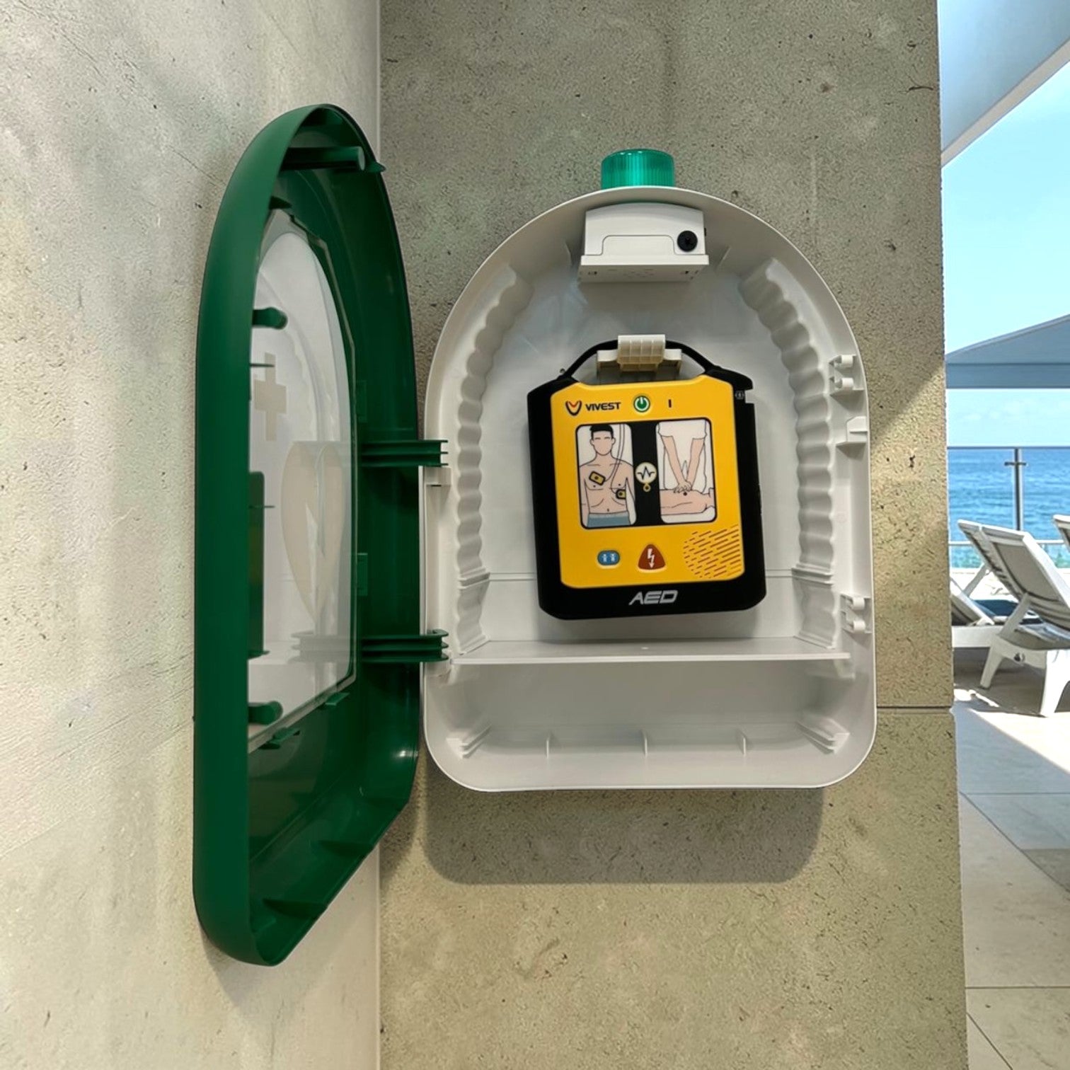 Teca Allarmata per Defibrillatore DAE da Parete